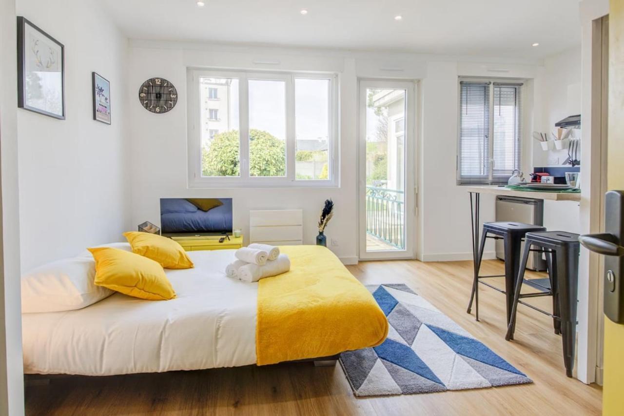 Le Yellow, Studio Renove, Tout Confort, Jardin Daire Saint-Jacques-de-la-Lande Dış mekan fotoğraf