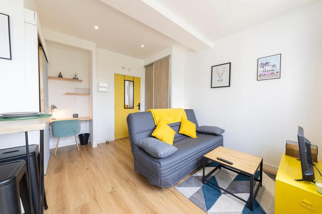 Le Yellow, Studio Renove, Tout Confort, Jardin Daire Saint-Jacques-de-la-Lande Dış mekan fotoğraf
