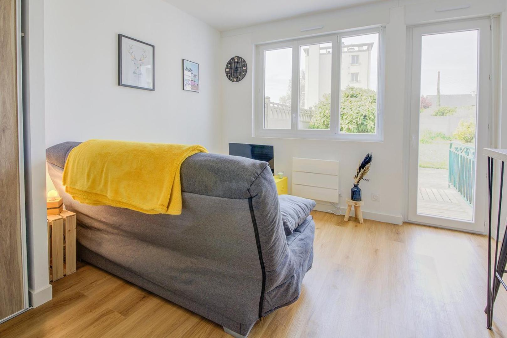 Le Yellow, Studio Renove, Tout Confort, Jardin Daire Saint-Jacques-de-la-Lande Dış mekan fotoğraf